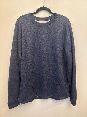 BC Clothing Co Heritage Sherpa Fleece Lined Crewneck Sweatshirt Heather Gray Lrg